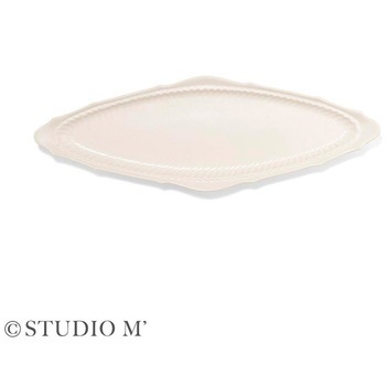 STUDIO M クラポティ オーバルプレート 白マット cotta