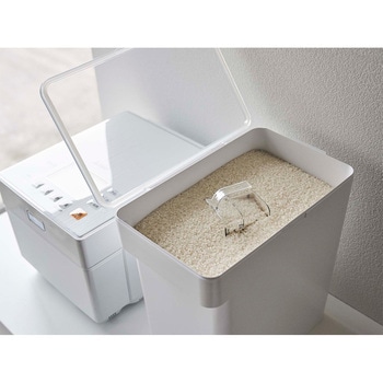 Tower 密閉米びつ 10kg 計量カップ付 ホワイト cotta