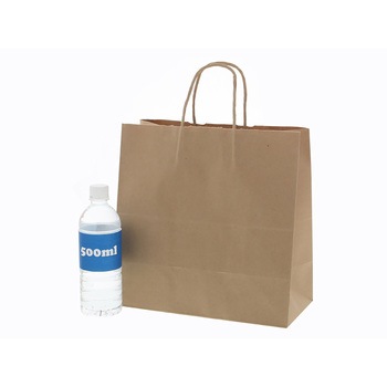 25チャームバッグ W 未晒無地 cotta