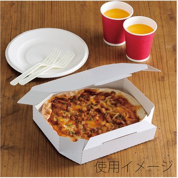 Nピザ箱 S 白 cotta