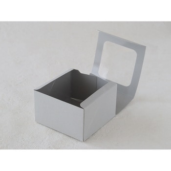 cotta 窓付きギフト箱 グレー(105×105×H65mm) cotta