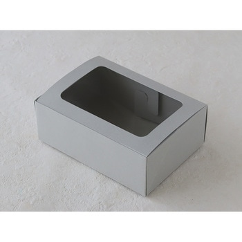 cotta 窓付きギフト箱 グレー(180×130×H65mm) cotta