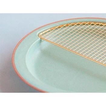 KIKIME amime プレート 半月 純金網×グリーン cotta