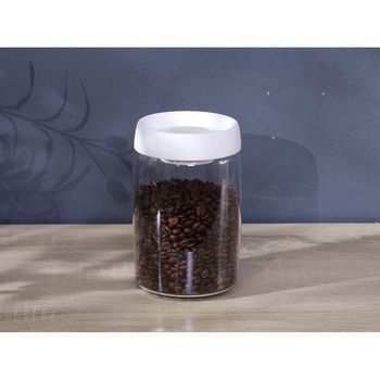 PUSH 空気が抜けるキャニスター 1200ml cotta
