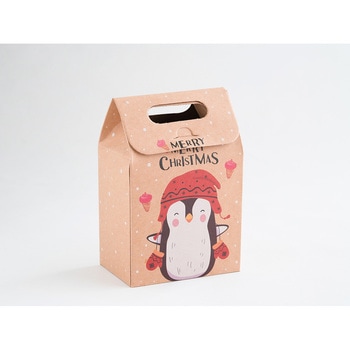 手提げギフト箱 クリスマスクラフト ペンギン cotta