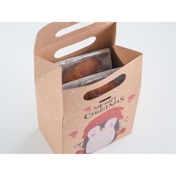 手提げギフト箱 クリスマスクラフト ペンギン cotta