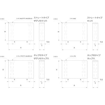 ストッパブロック ストレートタイプ(キリ穴) ノーブランド