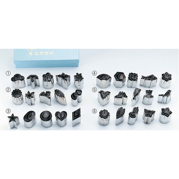 ステン手作り生抜 5種セット 星、小判、丸、ハート、菱 cotta