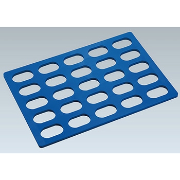 シリコンゴム製 ブルーシェブロン 小判型 25面 cotta