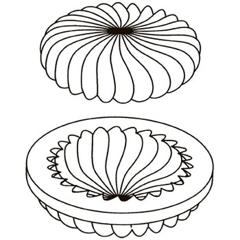 3D ケーキモールド KE042 フリップ cotta
