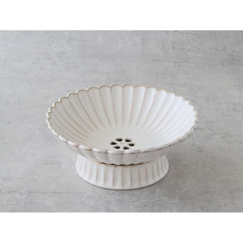 cotta 水切り穴付きコンポート皿 アンティーク (20cm) cotta