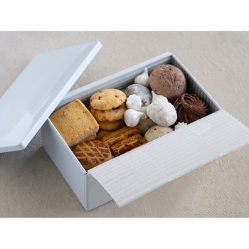 無地缶 レクタングル シルバー cotta