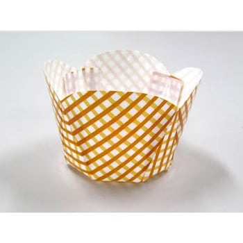 フラワーカップKM7-55(チェック茶) cotta