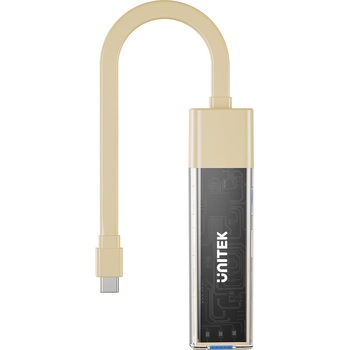 Bi-Directional Hub with Detachable Cable、Cream Latte Color UNITEK