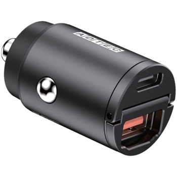 Power Delivery対応 シガーソケットタイプ充電器/45W/USB Type-A 1ポート/Type-C 1ポート/ブラック アドテック