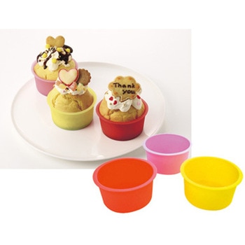 CAKE・MATE シリコーンカップ マフィン型(3個入) cotta
