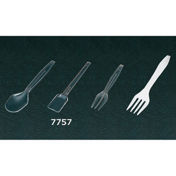 プラスチック角スプーン透明9cm (100入単袋) cotta