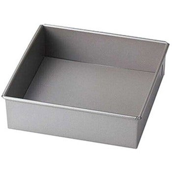 ベイクウェア 角型デコ缶底取 15cm cotta