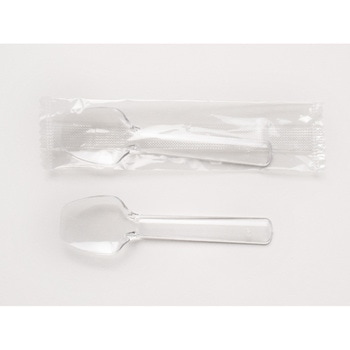 プラスプーン 8cm 透明 単袋(100本入り) cotta