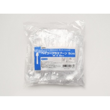 プラスプーン 8cm 透明 単袋(100本入り) cotta