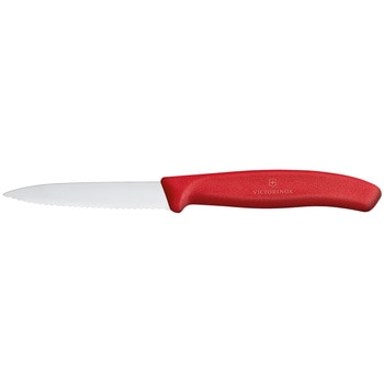 VICTORINOX パーリングナイフ波刃(レッド)8cm cotta