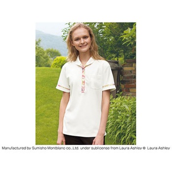 LAURA ASHLEY ニットシャツ LW201-12(オフホワイト/アメリ ピンク) L cotta