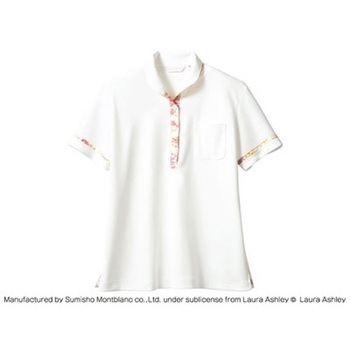 LAURA ASHLEY ニットシャツLW201-12(オフホワイト/アメリ ピンク) 3L cotta