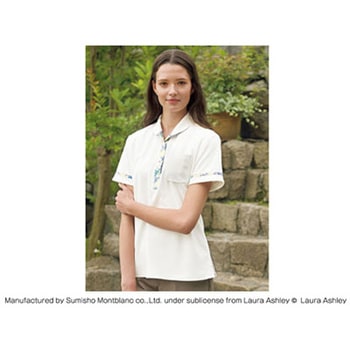LAURA ASHLEY ニットシャツ LW201-13(オフホワイト/アメリ ブルー) L cotta