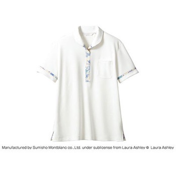 LAURA ASHLEY ニットシャツLW201-13(オフホワイト/アメリ ブルー) LL cotta