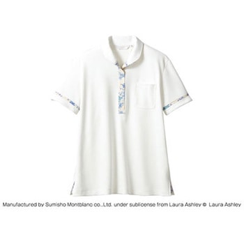 LAURA ASHLEY ニットシャツLW201-13(オフホワイト/アメリ ブルー) 3L cotta