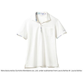 LAURA ASHLEY ニットシャツ LW203-13(オフホワイト/アメリ ブルー) S cotta