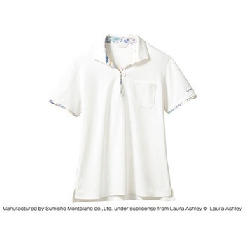 LAURA ASHLEY ニットシャツLW203-13(オフホワイト/アメリ ブルー) LL cotta