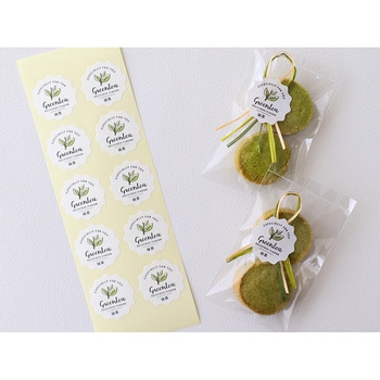 cotta 白地フレーバーシール波型 抹茶 cotta