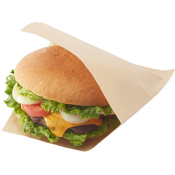 バーガー袋 22 未晒無地 100枚ポリ入 cotta