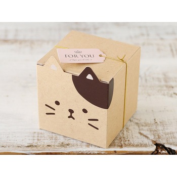 cotta どうぶつギフト箱 ネコ(クラフト) - cotta