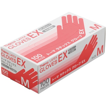 トーマラテックスグローブEX 粉付 M(100枚入) cotta