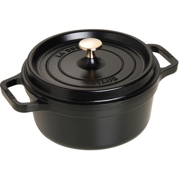 ピコ・ココットラウンド 22cm ブラック 2.6L cotta