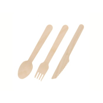 木製 3点セット140mm 未晒紙完封 (50セット) cotta