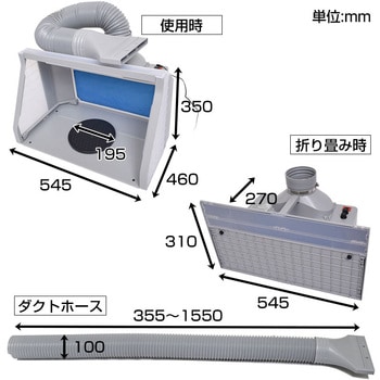 LEDライト付パワフルファン塗装ブース デラックス(24年) サンコー