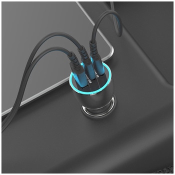 12/24V兼用 車載用DC充電器 PD対応USB-C×2、USB-A×1 - カシムラ