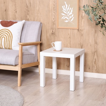 キューブテーブル 40×40 ホワイトウォッシュ 不二貿易