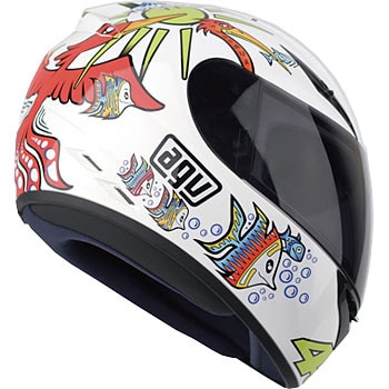 ヘルメット K-3 WHITE ZOO ロッシレプリカ 1個 AGV 【通販サイトMonotaRO】