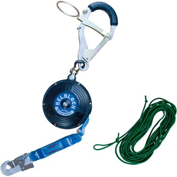 ベルト巻取式墜落防止器具(建設工事現場・梯子・電柱を昇降中の墜落防止用) ツヨロン(藤井電工)