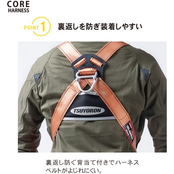 フルハーネス”コアハーネス”(胴ベルト付) ツヨロン(藤井電工)