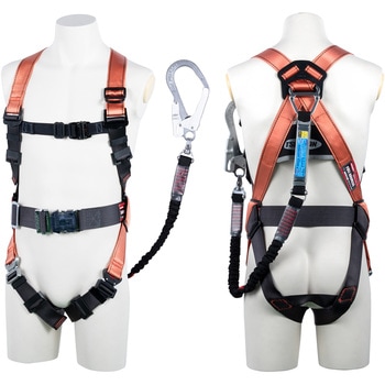 フルハーネス”コアハーネス”(伸縮性ランヤード1本タイプ) ツヨロン(藤井電工)