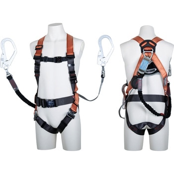 フルハーネス”コアハーネス”(ワン・ハンド巻取式+伸縮性ランヤードタイプ) - ツヨロン(藤井電工)