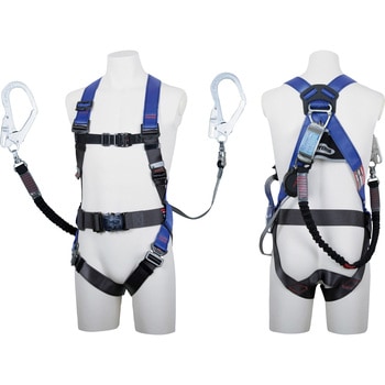 フルハーネス”コアハーネス”(ワン・ハンド巻取式+伸縮性ランヤードタイプ) - ツヨロン(藤井電工)