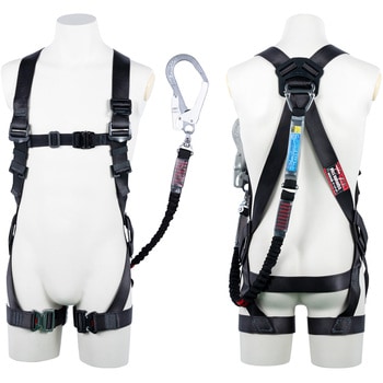 フルハーネス”黒影ハーネス”(伸縮性ランヤード1本タイプ) ツヨロン(藤井電工)