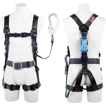 フルハーネス”飛燕ハーネス”(ワン・ハンド巻取式ランヤード1本タイプ) ツヨロン(藤井電工)