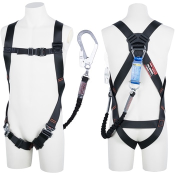 フルハーネス”ライトハーネス”(伸縮性ランヤード1本タイプ) ツヨロン(藤井電工)